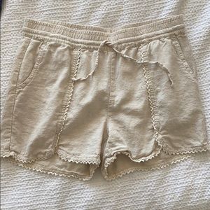 Tan shorts high rise